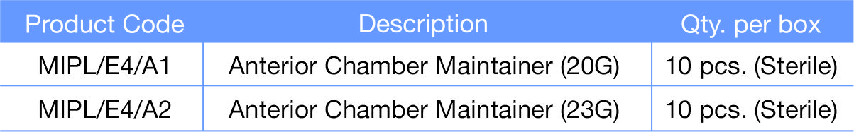 Anterior Chamber Maintainer